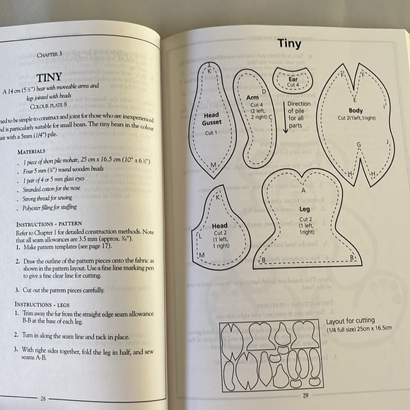 NWT Jenny Bradford’s Designs for Teddy Bears 1996 BOOK Patterns Make Yourself 🧸 - Picture 13 of 17